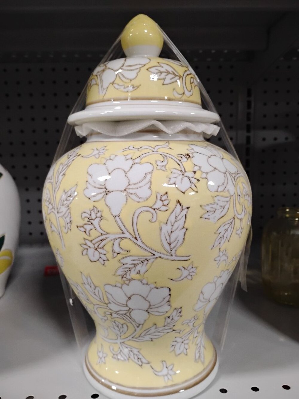 New Ceramic Vase Jar With Lid Multicolor
